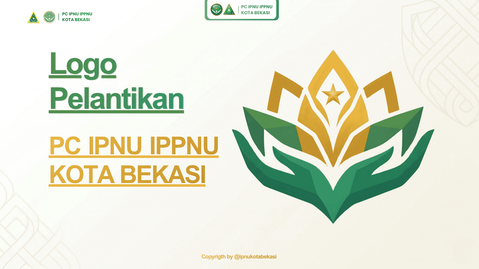 Pitch Deck Desain Logo PRABANGKARA HARMONI IPNU IPPNU Kota Bekasi