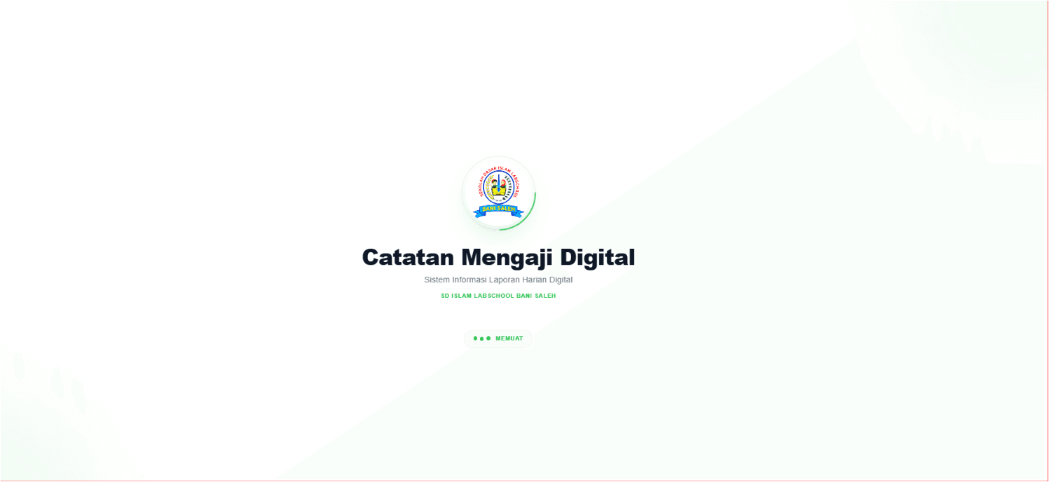 Website Catatan Mengaji Digital SD Bani Saleh